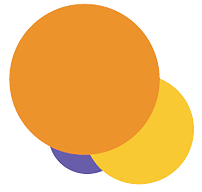 Tricolor layered circles